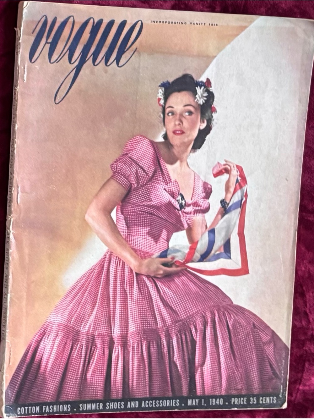 Rare Vintage Antique Vogue May 1940